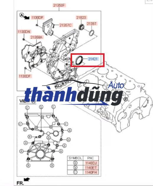 PHỚT ĐẦU TRỤC CƠ HYUNDAI SANTAFE 2013-2022 | 213552FRC0 - Ảnh 5