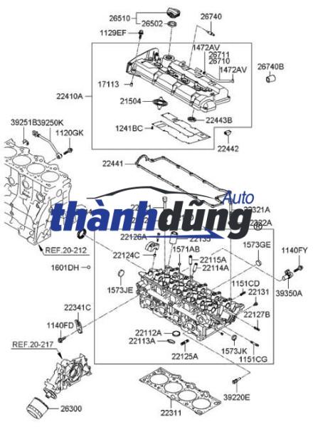 PHỚT ĐẦU TRỤC CƠ HYUNDAI SANTAFE 2013-2022 | 213552FRC0 - Ảnh 6