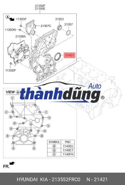 PHỚT ĐẦU TRỤC CƠ HYUNDAI SANTAFE 2013-2022 | 213552FRC0 - Ảnh 7