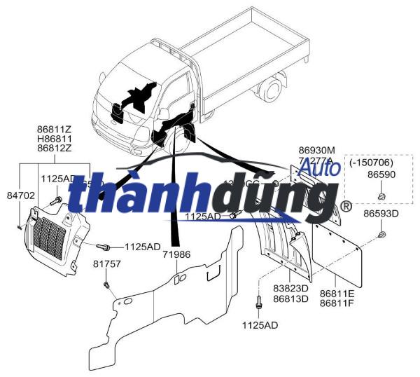 NẸP SÀN CÁNH CỬA KIA BONGO 3 2006-2018 | 858714E000GW - Ảnh 6