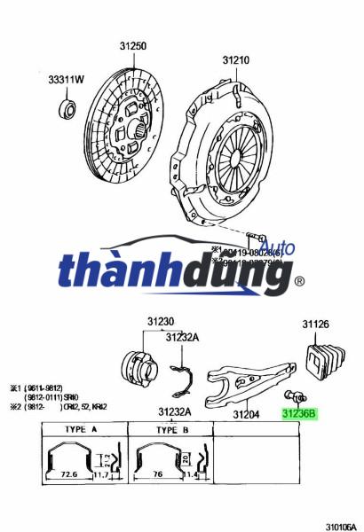 ỐC CÀNG CUA ĐẨY BI TÊ TOYOTA ZACE 2004 | 3123626010 - Ảnh 6
