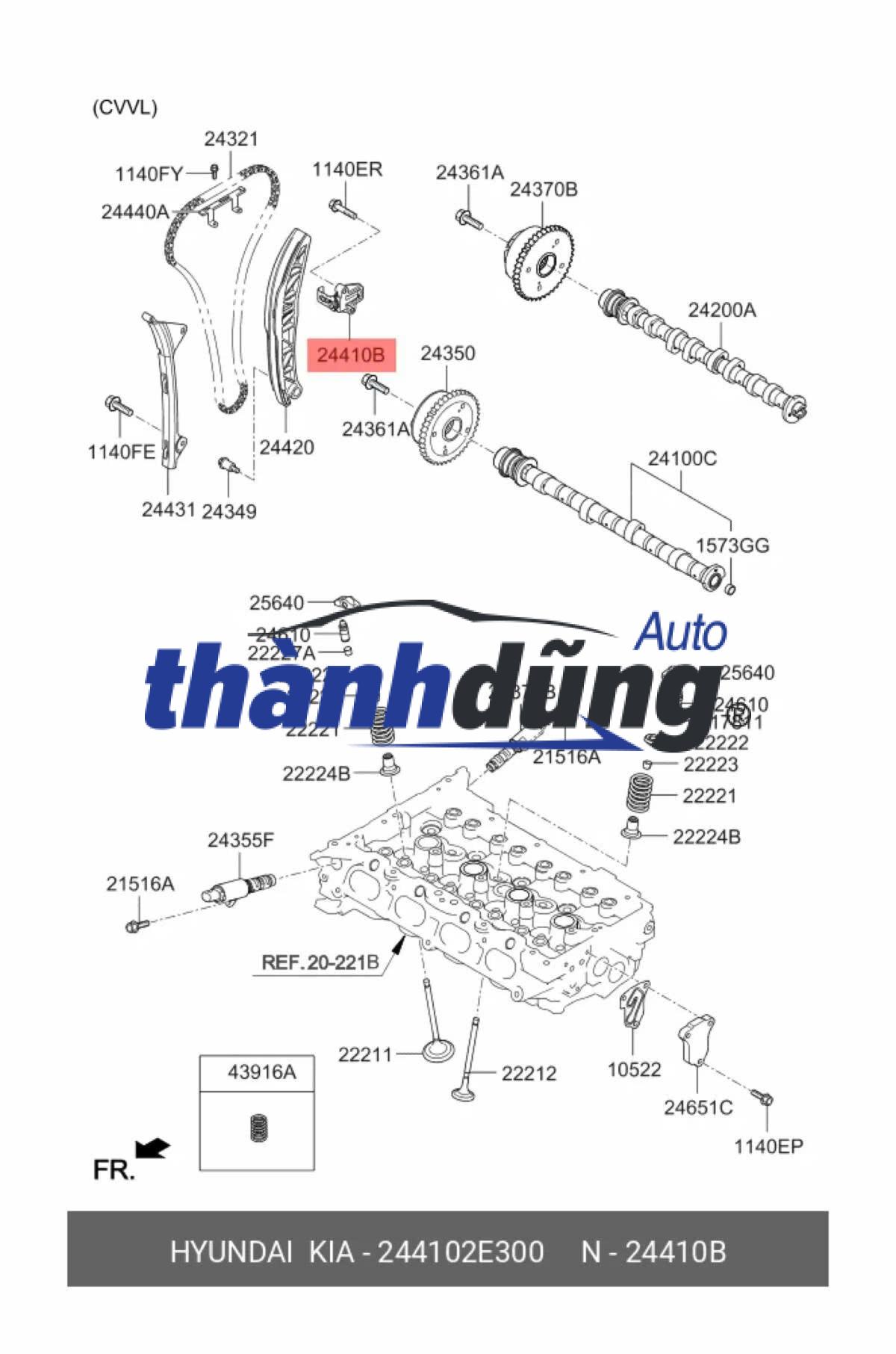 TĂNG XÍCH BƠM CAO ÁP HYUNDAI PORTER 2 2013 | 243704A100 - Ảnh 6