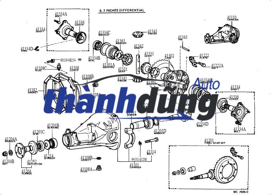 BÁNH RĂNG VISAI CẦU SAU XE SUZUKI APV 2011 | 4147261J00 - Ảnh 4