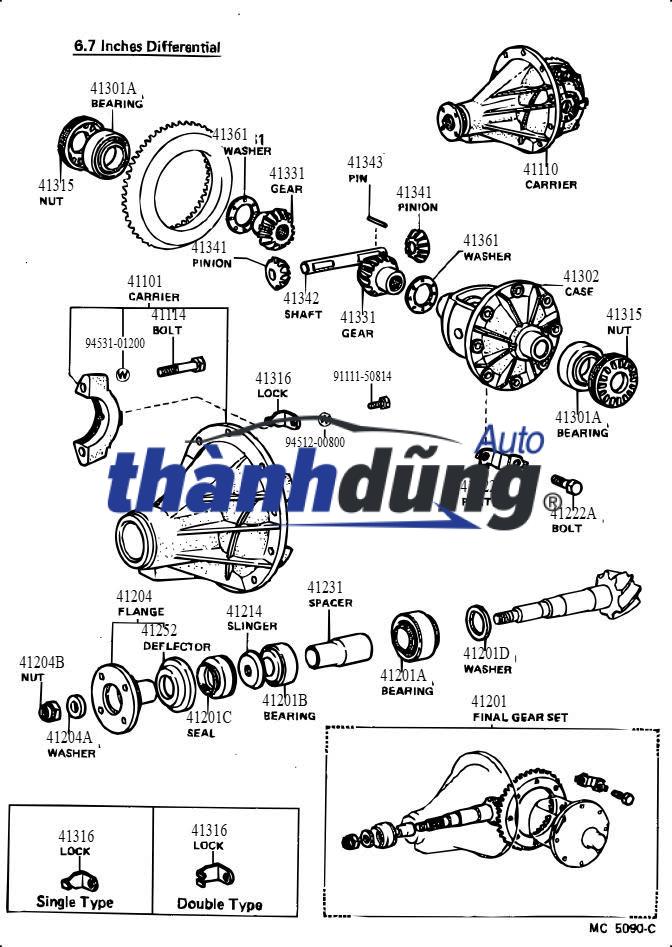 BÁNH RĂNG VISAI CẦU SAU XE SUZUKI APV 2011 | 4147261J00 - Ảnh 5