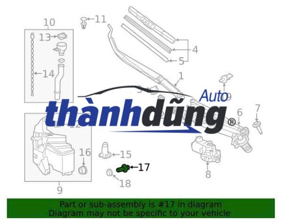 CẢM BIẾN MỨC NƯỚC RỬA KÍNH LEXUS RX330 2003-2008 | 8539733230 - Ảnh 6