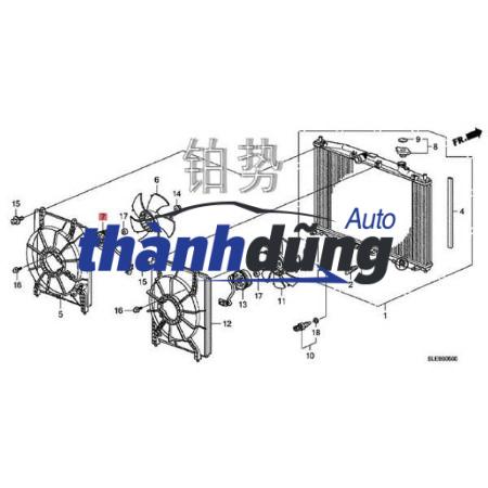 MOTOR QUẠT KÉT NƯỚC HONDA CIVIC 2012 | 1680001080 - Ảnh 5