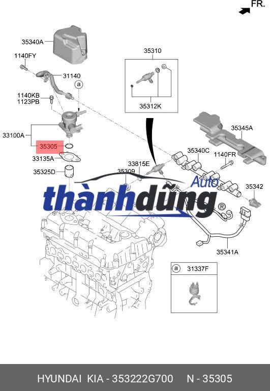 GIOĂNG TRÒN HỌNG GA KIA CARNIVAL 2015-2025 | 351052F000 - Ảnh 4
