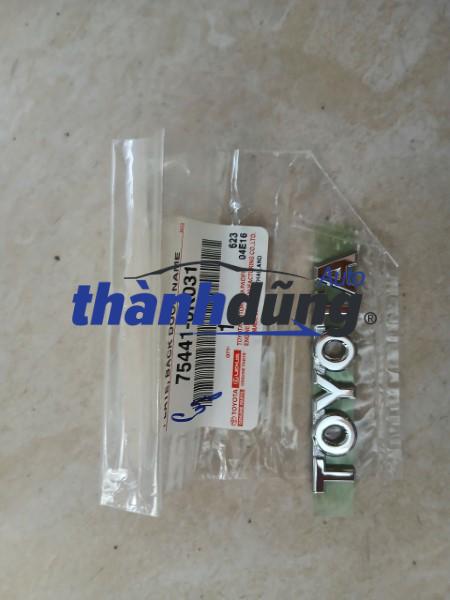 CHỮ TOYOTA CỐP HẬU TOYOTA FORTUNER 2013 | 754410K031