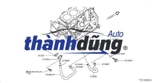 ỐNG LÀM MÁT KÉT NƯỚC NISSAN NAVARA 2011 | 21308EB71A - Ảnh 5