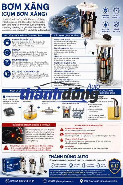 Bơm Xăng Ô Tô Bị Yếu: Nguyên Nhân, Dấu Hiệu & Cách Kiểm Tra