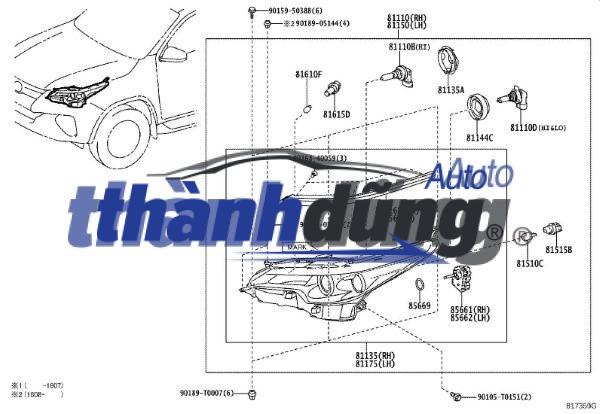 ĐÈN LÁI TRƯỚC MAZDA BT50 2018 | UL4M510L0B - Ảnh 3