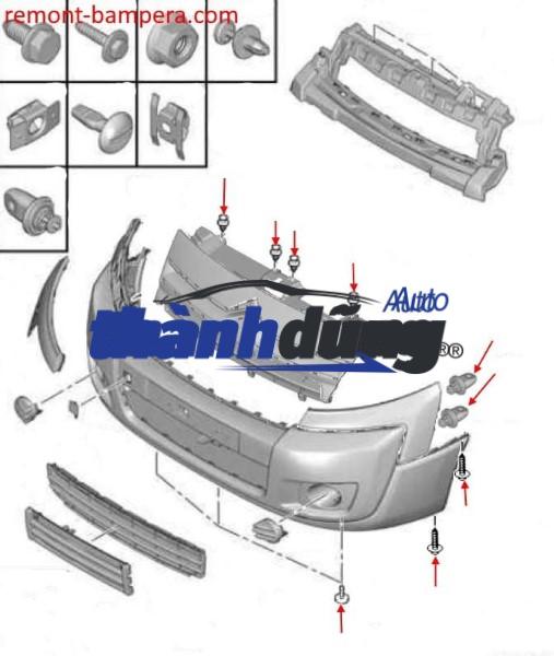 ỐP MẠ CẢN TRƯỚC XE MERCEDES GLC250 2020 | 2538851625 - Ảnh 3