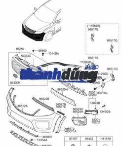 ỐP MẠ CẢN TRƯỚC XE MERCEDES GLC250 2020 | 2538851625 - Ảnh 5